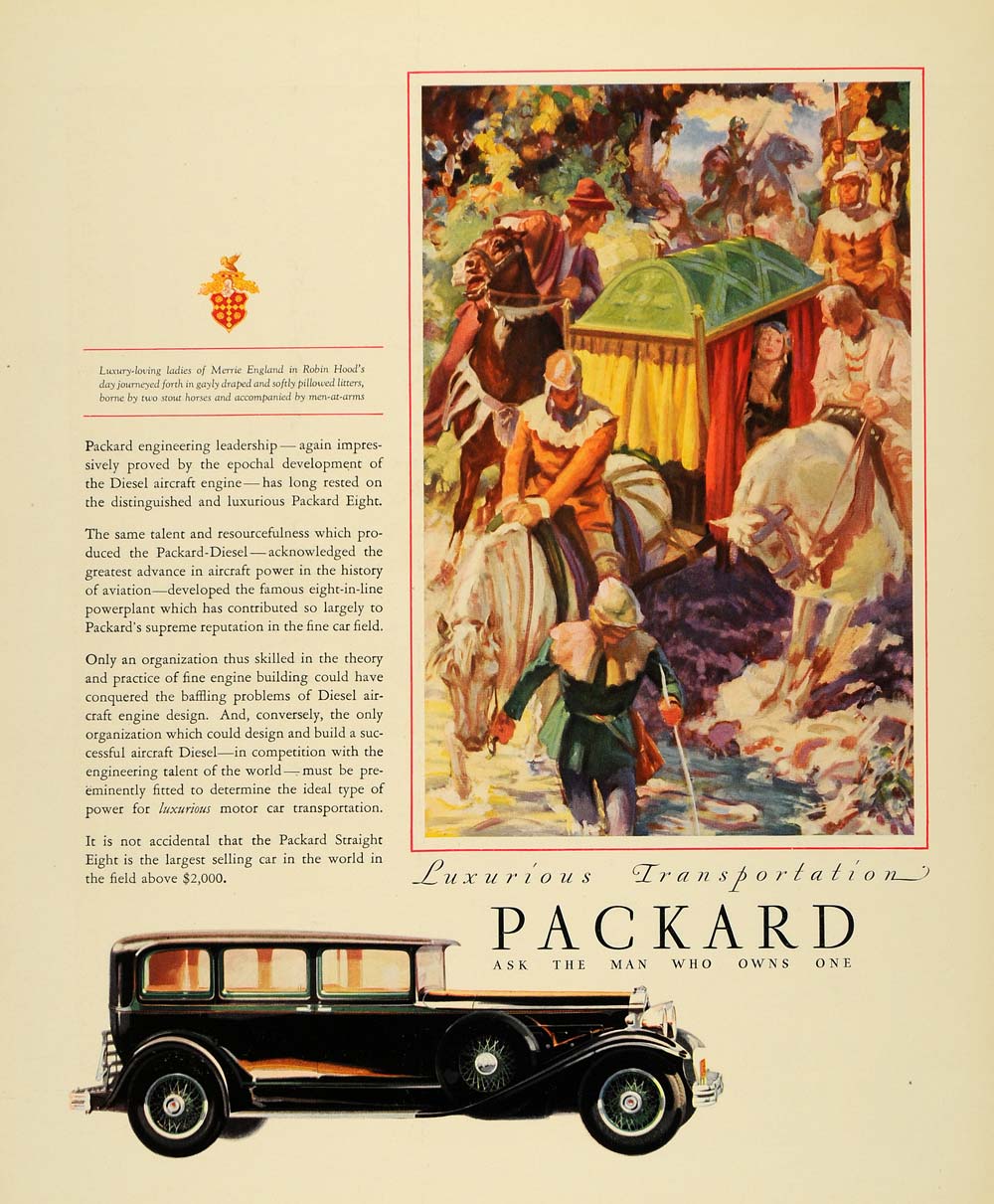 1930 Ad Packard Automobile Merrie England Robin Hood - ORIGINAL ADVERTISING F3A