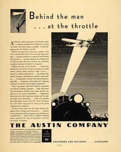 1930 Ad Austin Engineers Builder Cleveland Illustration - ORIGINAL F3A