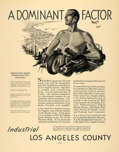 1930 Ad Los Angeles County California Pacific Commerce - ORIGINAL F3A