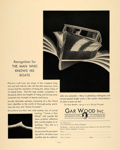 1930 Ad Gar Wood Boats Motorboat Stradivarius Raceboat - ORIGINAL F3A