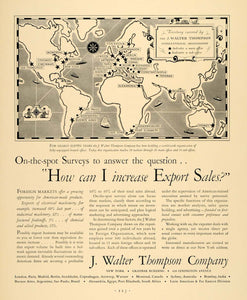 1930 Ad J. Walter Thompson JWT Advertising Marketing - ORIGINAL ADVERTISING F3A