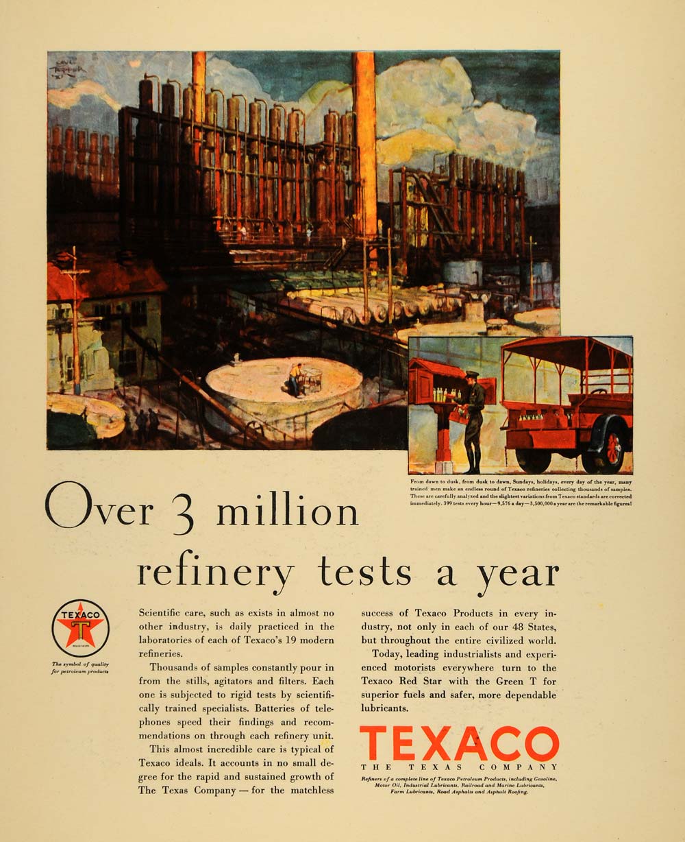 1930 Ad Texaco Red Star Oil Texas Petroleum Gas Fuel - ORIGINAL ADVERTISING F3A