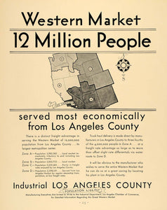 1930 Ad Industrial Los Angeles Chamber Commerce - ORIGINAL ADVERTISING F3A