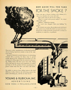 1930 Ad Young Rubicam Advertising Clarence Peter Helck - ORIGINAL F3A
