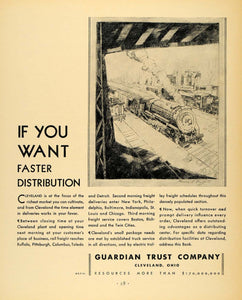 1930 Ad Guardian Trust Bank Investment Cleveland Ohio - ORIGINAL ADVERTISING F3A