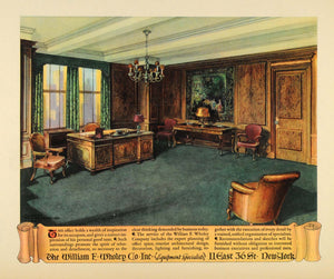 1930 Ad William F. Wholey Furniture Office Furnishings - ORIGINAL F3A