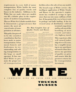 1930 Ad White Truck Delivery Transportation Transit Bus - ORIGINAL F3A