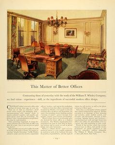 1930 Ad William F. Wholey Furniture John M. De Voe - ORIGINAL ADVERTISING F3A