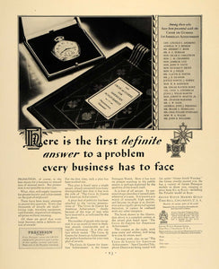 1930 Ad Gruen Watches Cincinnati Croix de Guerre - ORIGINAL ADVERTISING F3A