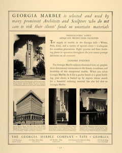 1930 Ad Georgia Marble Lincoln Memorial Lee O. Laurie - ORIGINAL ADVERTISING F3A
