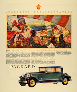 1930 Ad Packard Eight Car Series Barbary Corsairs Ship - ORIGINAL F3A