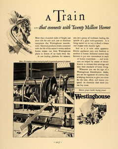 1930 Ad Westinghouse Electric Power Train Shipment - ORIGINAL ADVERTISING F3A