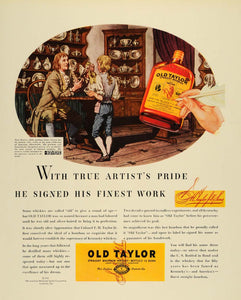 1935 Ad Old Taylor Whiskey Paul Revere Colonial Antique - ORIGINAL F3A