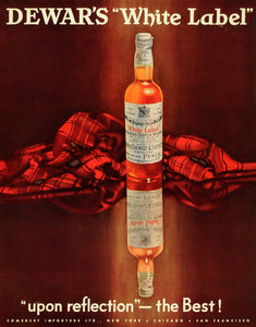 1935 Ad Somerset Importers Deward's White Label Whisky - ORIGINAL F3A