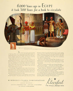 1935 Ad Kimberly-Clark Kleerfect Egypt Pharaoh Slaves - ORIGINAL ADVERTISING F3A