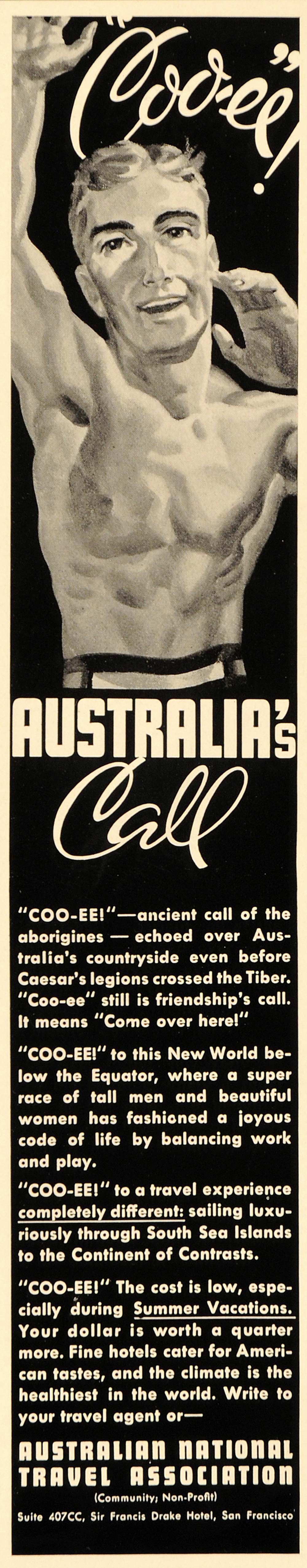 1935 Ad Australian National Travel Association Vacation - ORIGINAL F3B
