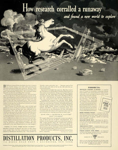 1940 Ad Distillation Rochester Horse Vitamin Oil Ester - ORIGINAL F4A