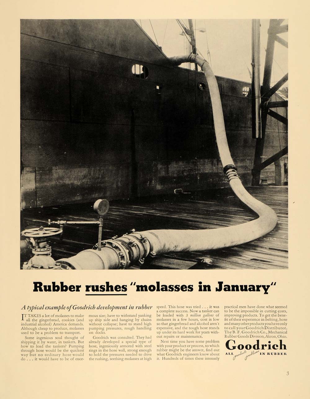 1940 Ad B. F. Goodrich Rubber Molasses Gingerbread - ORIGINAL ADVERTISING F4A
