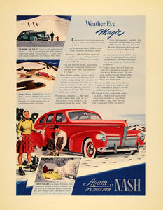 1940 Ad Red Nash Automobile Gilmore-Yosemite Economy - ORIGINAL ADVERTISING F4A
