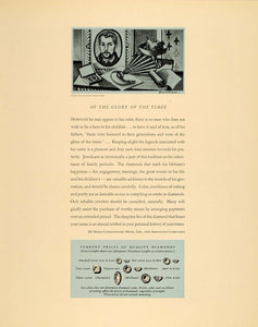1940 Ad De Beers Mines Diamonds Artist Ernest Fiene - ORIGINAL ADVERTISING F4A
