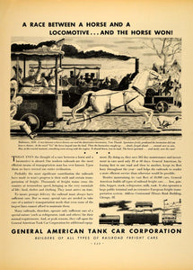 1932 Ad General American Tank Car Locomotive Horse Race - ORIGINAL F5A