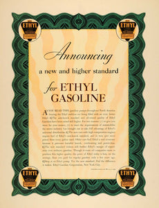 1932 Ad Ethyl Gasoline Lead Gas Automobile Engine Knock - ORIGINAL F5A