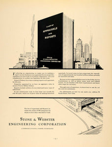 1932 Ad Stone Webster Engineering Appraisal Property - ORIGINAL ADVERTISING F5A