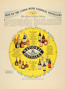 1936 Ad National Distillers Cocktails Liquor Alcohol - ORIGINAL ADVERTISING F5A