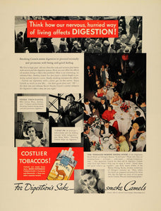 1936 Ad Camel Cigarettes Tobacco Digestion Flinn Fisher