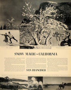 1936 Ad Yosemite Valley California Trip Hannes Schroll - ORIGINAL F5A
