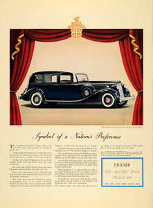 1936 Ad Packard 12 Town Body Le Baron Automobile - ORIGINAL ADVERTISING F5A