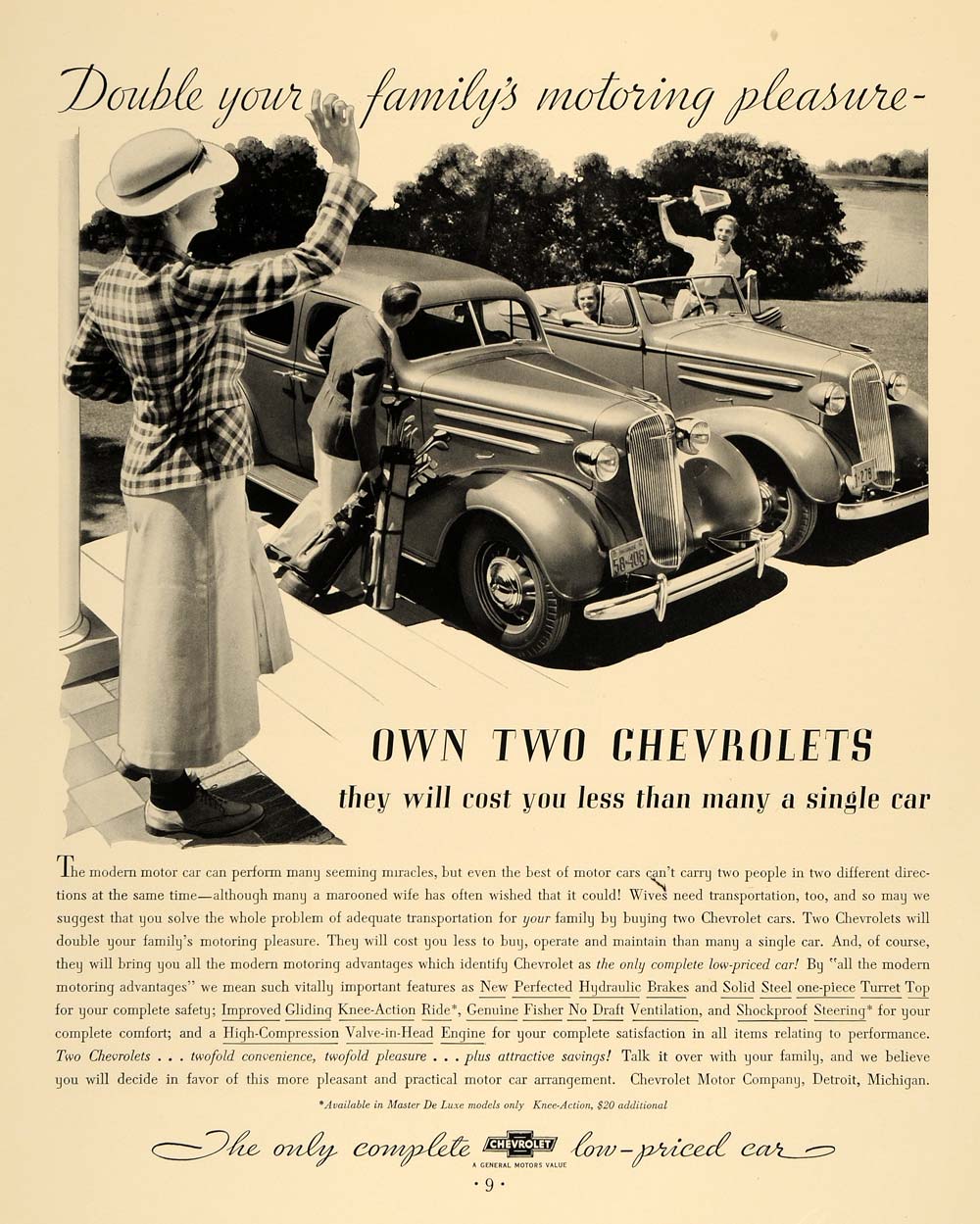 1936 Ad Chevrolets Motor General Motors Engine Mothers - ORIGINAL F6A
