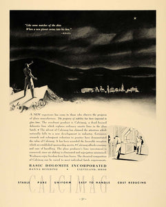 1936 Ad Basic Dolomite Lime Glass Calcimag Cleveland - ORIGINAL ADVERTISING F6A