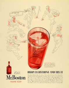 1935 Ad Mr. Boston Sloe Gin Irish Berries Wine Recipe - ORIGINAL ADVERTISING F6A