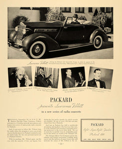 1935 Ad Packard 12 Convertible Coupe Lawrence Libbett - ORIGINAL ADVERTISING F6A