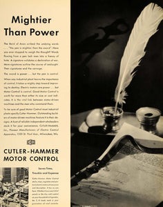 1935 Ad Cutler Hammer Apparatus Feather Pen C W Thill - ORIGINAL ADVERTISING F6A