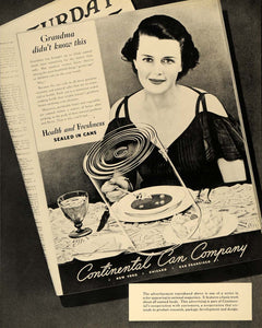 1935 Ad Continental Can Soup Canned Food Dinner Product - ORIGINAL F6A