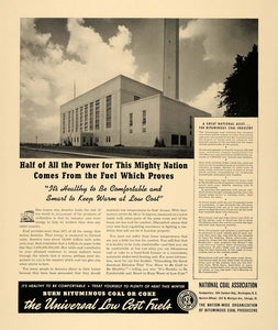 1940 Ad National Coal Association Producers Industry - ORIGINAL ADVERTISING F6A