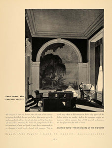1933 Ad Crane's Fine Papers Bond Dalton Massachusetts - ORIGINAL ADVERTISING F6A