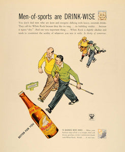 1933 Ad White Rock Water Bottle Alkaline Vintage Golf - ORIGINAL ADVERTISING F6A