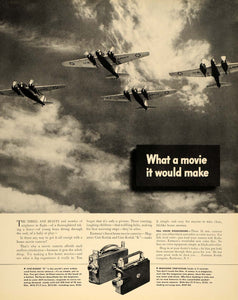 1936 Ad Kodachrome Cine-Kodak Eastman Army Planes Movie - ORIGINAL F6A