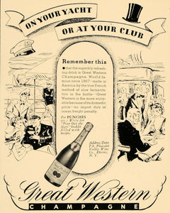 1935 Ad Pleasant Valley Wine Great Western Champagne Yacht Club Drinking F6B