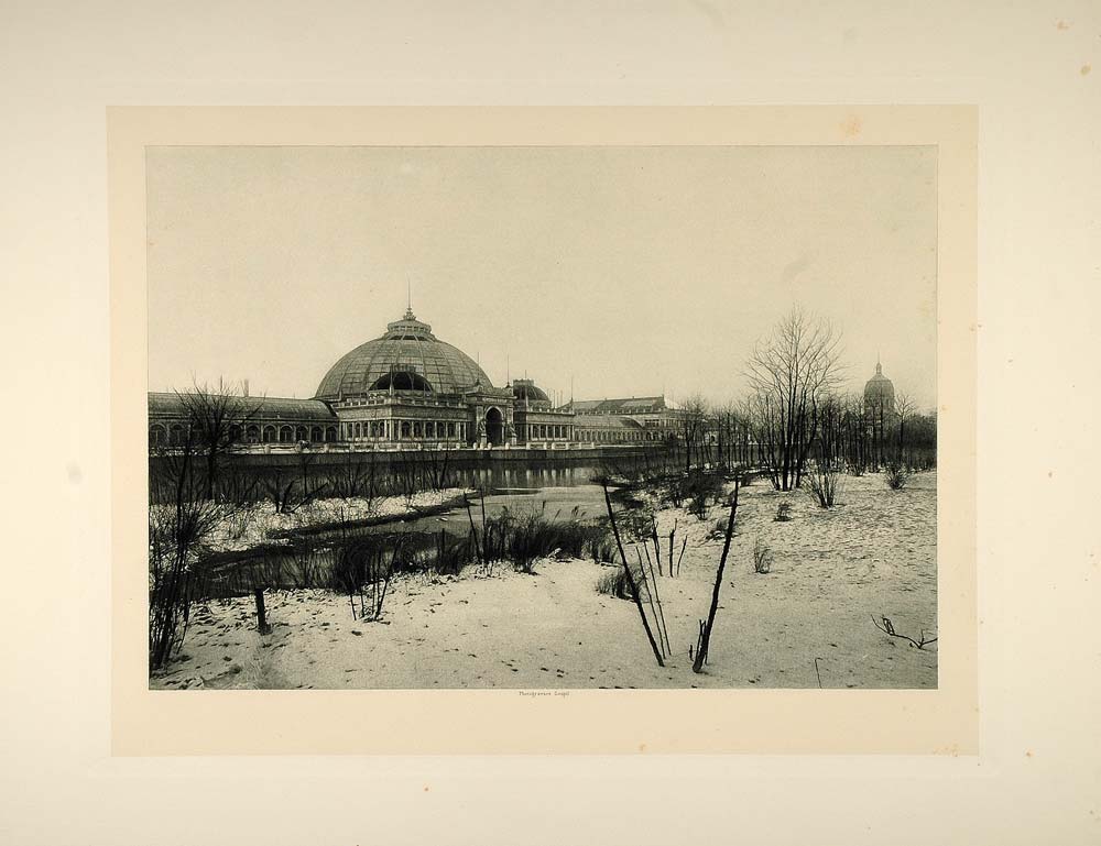 1893 Chicago World's Fair Horticultural Building Winter - ORIGINAL FAI1