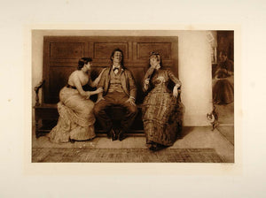 1893 Photogravure Embarrassment William Thomas Smedley - ORIGINAL FAI1