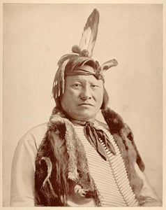 1893 Chicago World's Fair Portrait Rain-in-the-Face Lakota Sioux Indian Historic