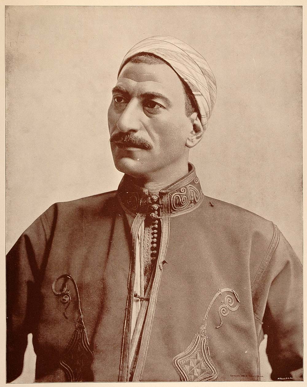 1893 Chicago World's Fair Ethnic Portrait Egyptian Man Hassan Chorba Historic