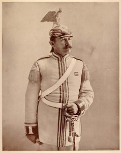 1893 Chicago World's Fair Portrait German Cavalry Band Leader Uniform Costume