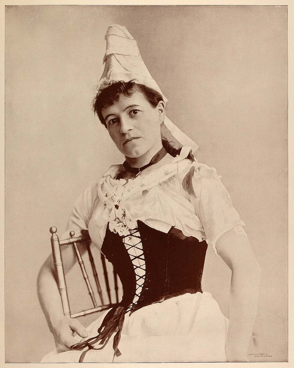 1893 Chicago Worlds Fair Portrait French Peasant Woman Normandy Costume Historic
