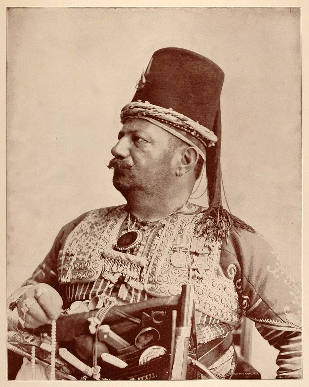 1893 Chicago World's Fair Portrait Man Turkish Costume Turkey Costume Historic