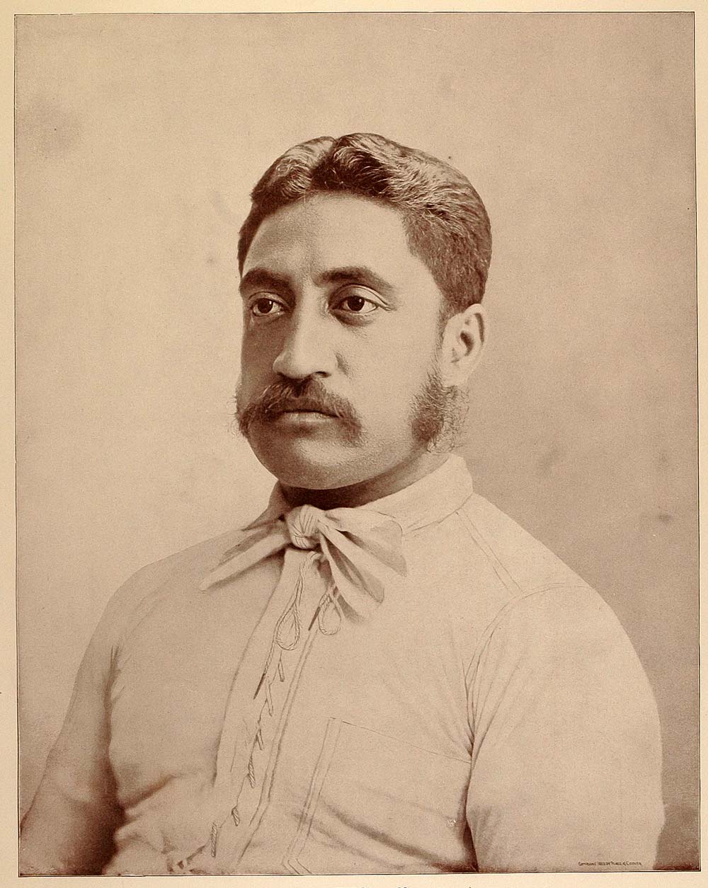1893 Chicago World's Fair Ethnic Portrait Hawaiian Man Hawaii Historic Image